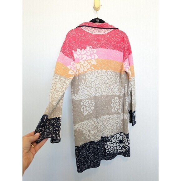 NIC+ZOE Sunset Seeker Jacket Womens Size S Multicolor Sweater Longline Artsy - Picture 9 of 14